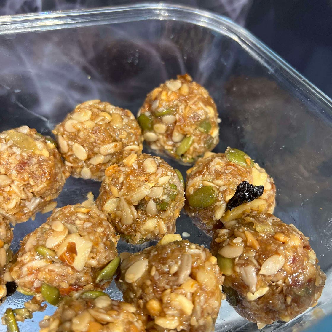 Mixed nut and seed energy balls