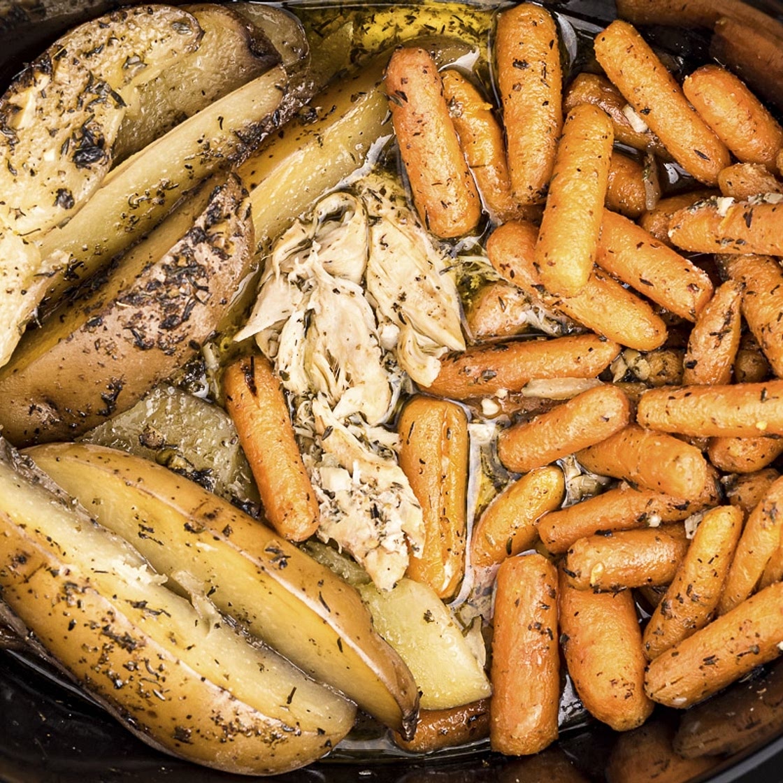 Slow Cooker Garlic Butter Chicken and Veggies