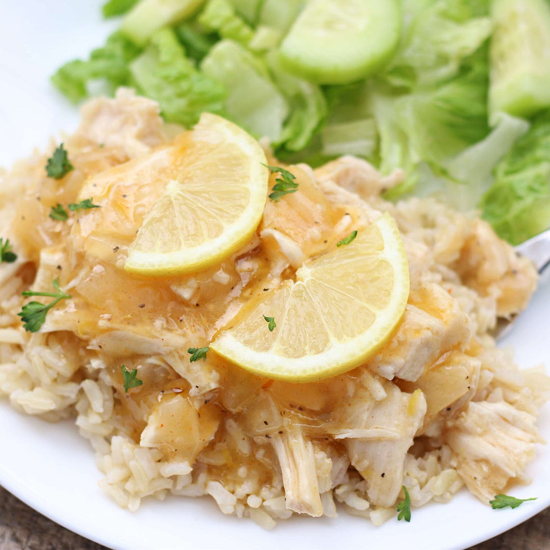 Simple Man's Lemon Garlic Chicken (Instant Pot or Crockpot)
