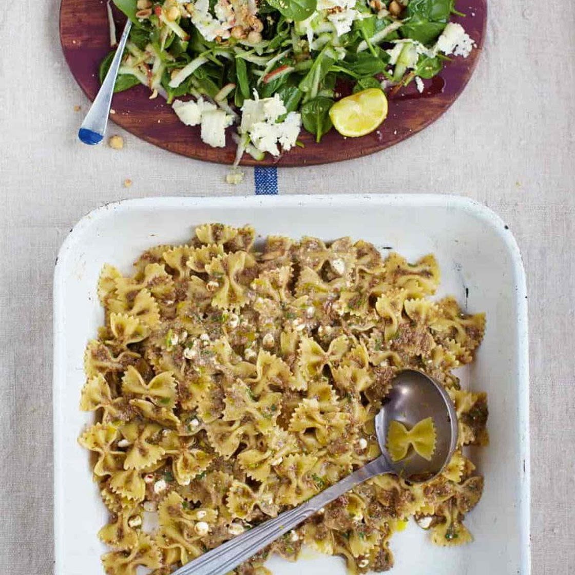 MUSHROOM FARFALLE BLUE CHEESE, HAZELNUT & APPLE SALAD