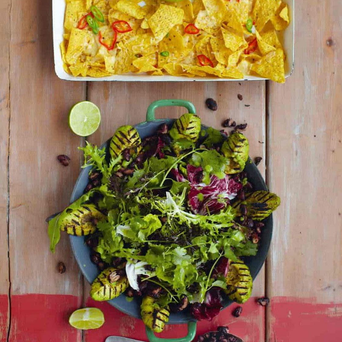 MEXICAN SALAD CHARRED AVO & POPCORN BEANS