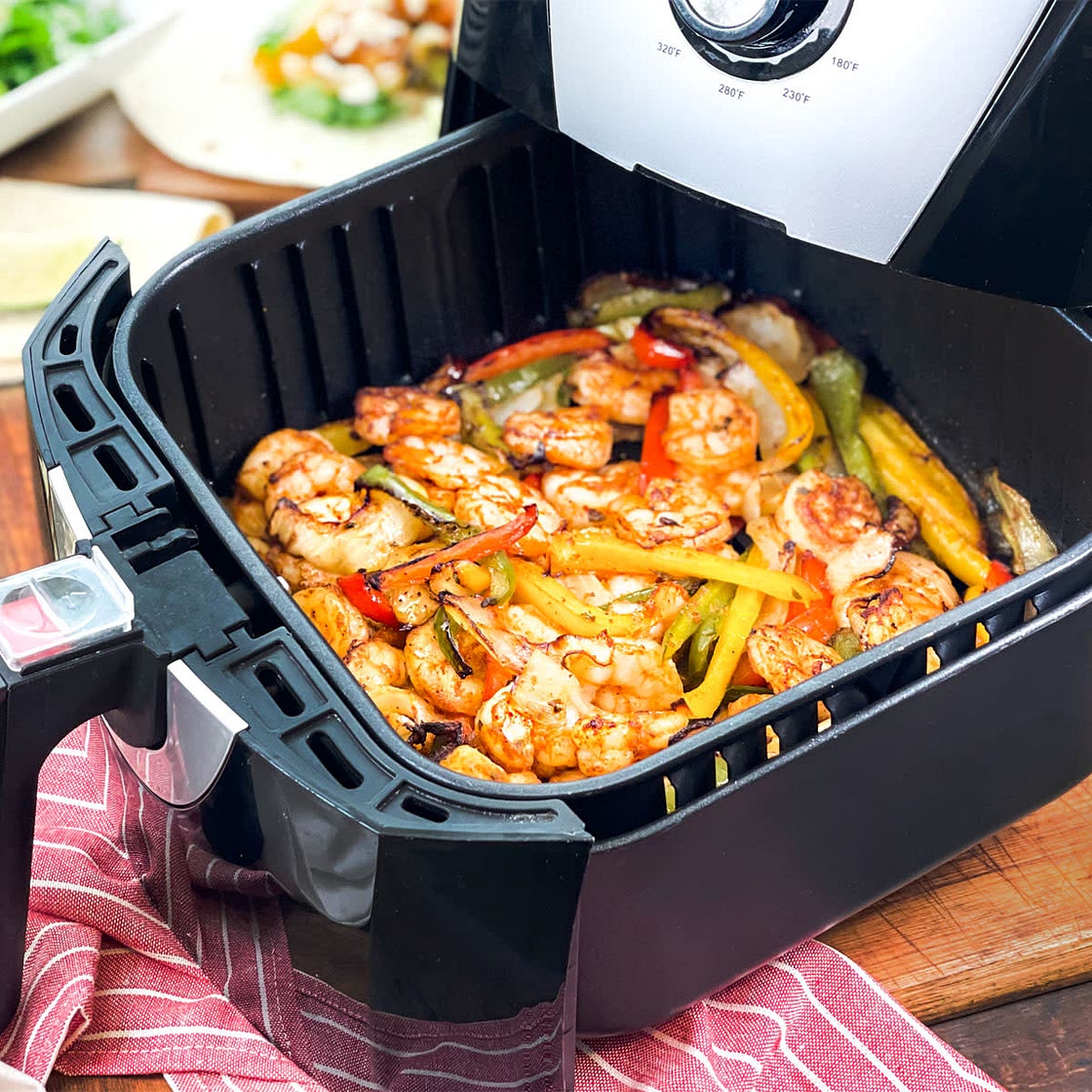 Air Fryer Shrimp Fajitas