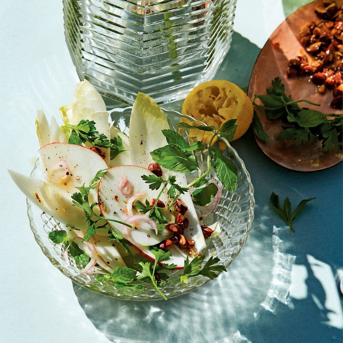 Apple and Endive Salad with Parsley and Salted Almonds