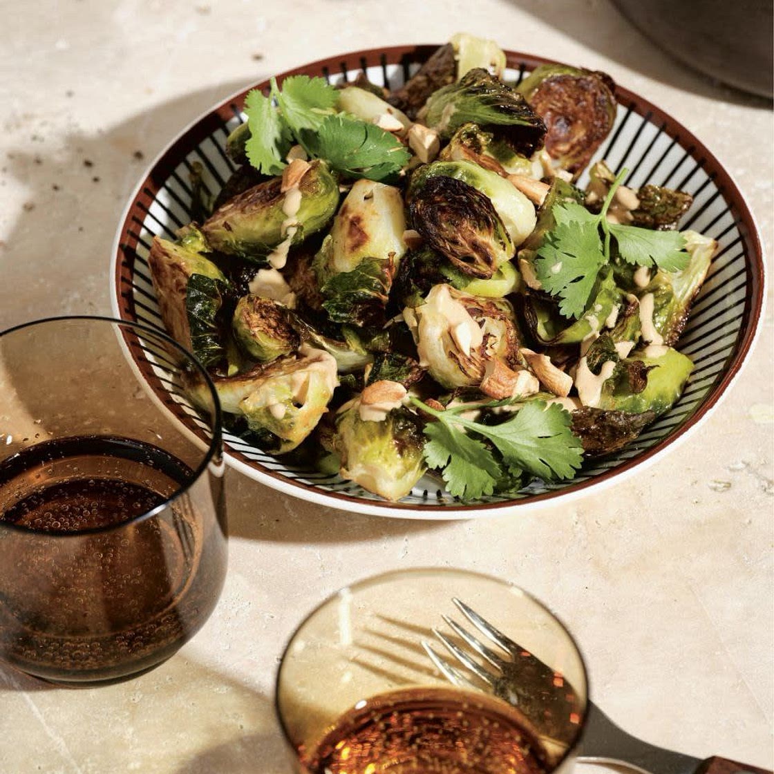 Charred Brussels Sprouts with Creamy Nuoc Cham