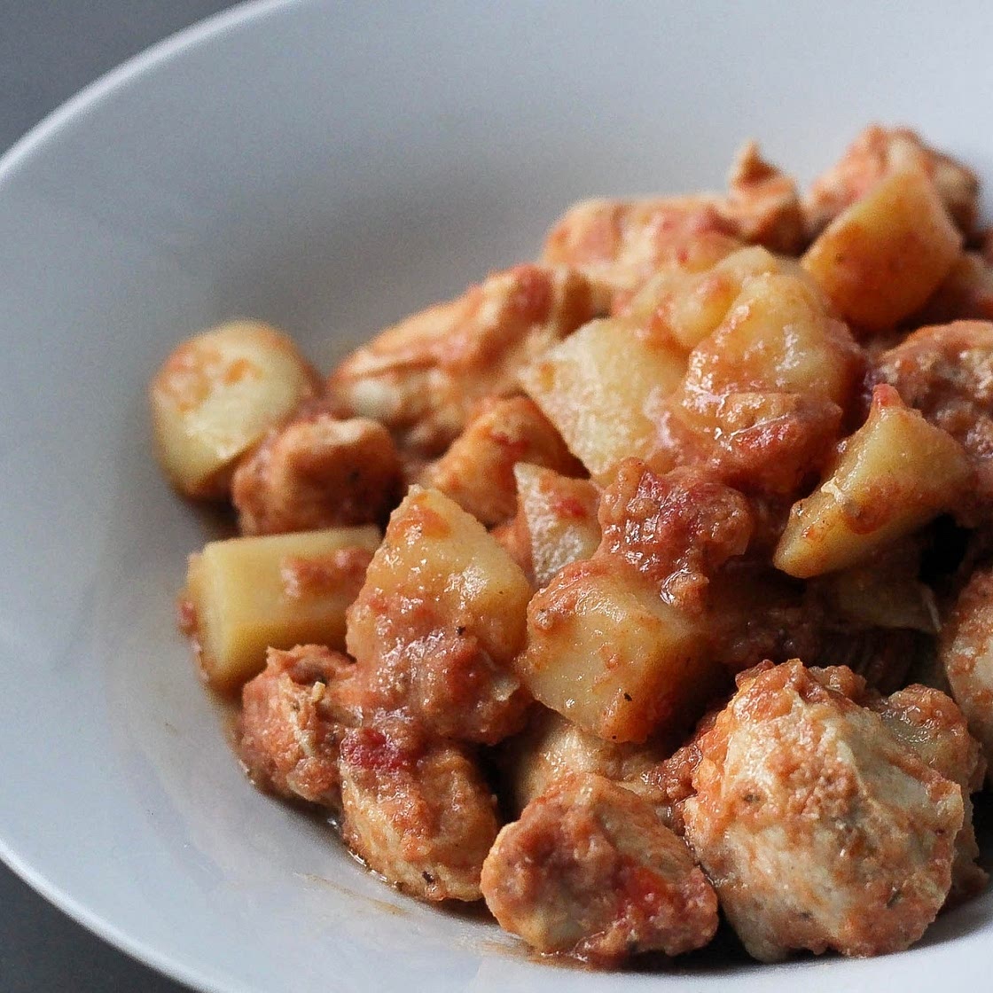 Stewed chicken  breasts