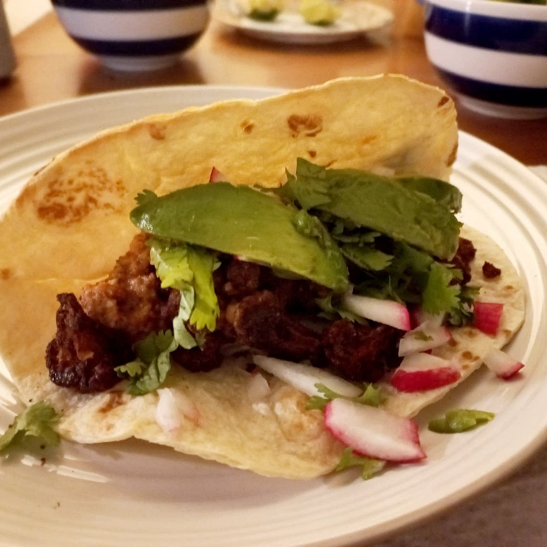 Roasted Cauliflower Tacos with Chipotle Romesco