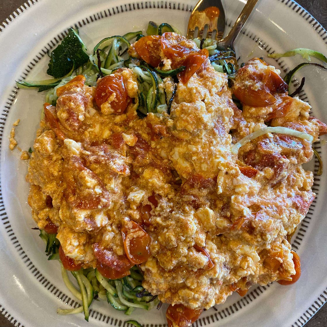 Keto Baked Feta Pasta Recipe