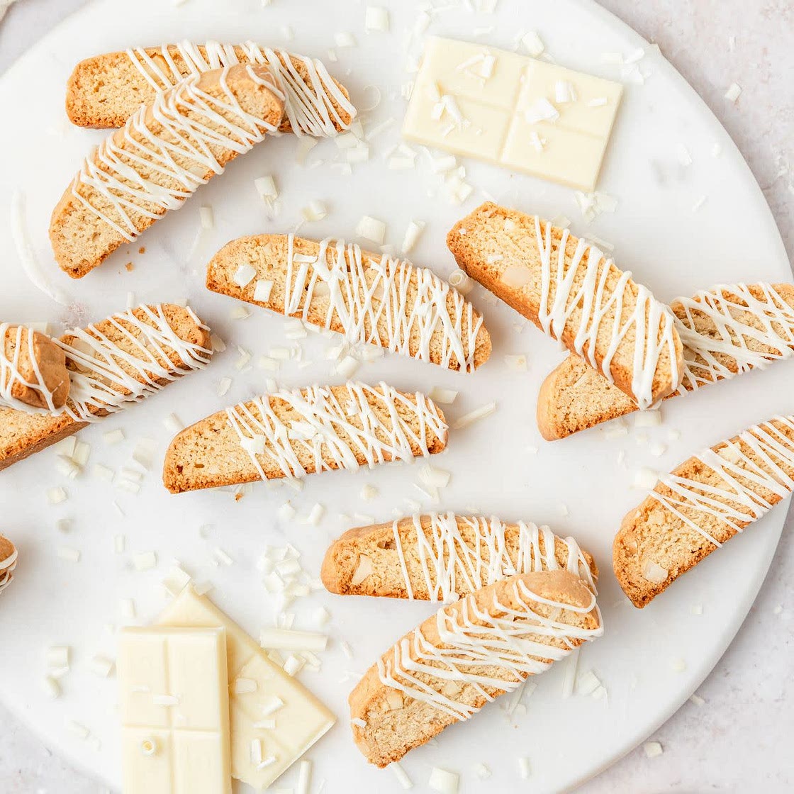 White Chocolate Macadamia Biscotti