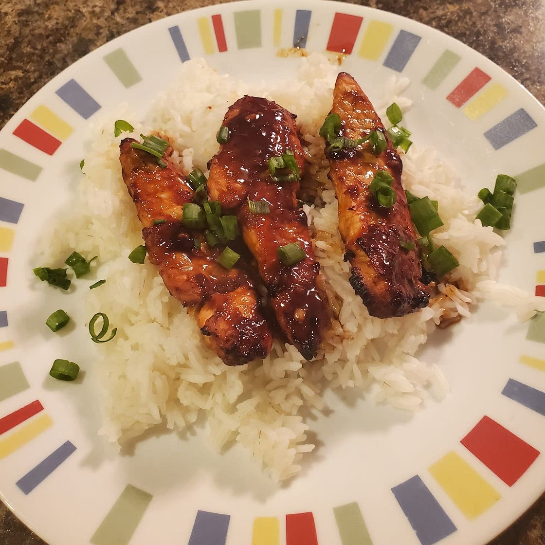 Air Fryer Asian-Glazed Boneless Chicken Thighs