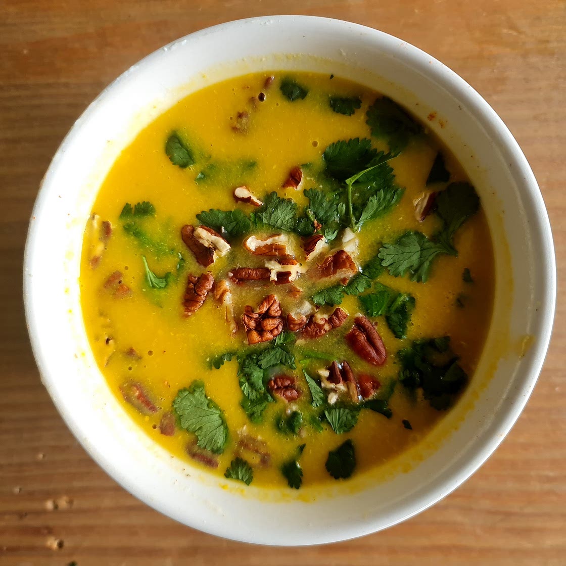 Pumpkinsoup with coconut and ginger