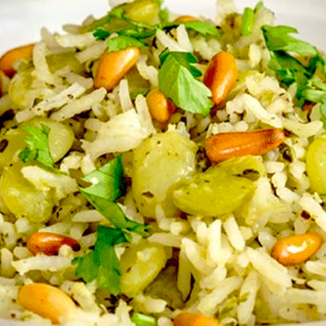 ﻿Riz W’ Foul (﻿Rice with Green Fava Beans)