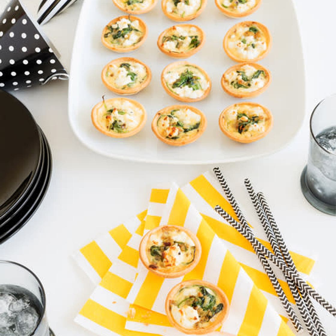 Spinach & Goat's Cheese Quiches