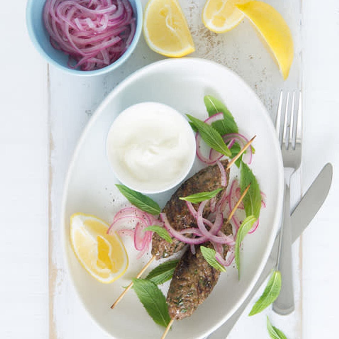 Beef Koftas with Sweet Onions