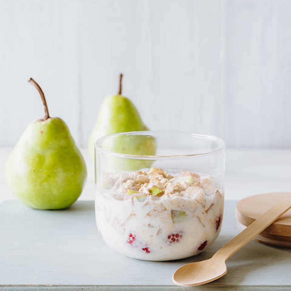 Pear & Raspberry Overnight Oats