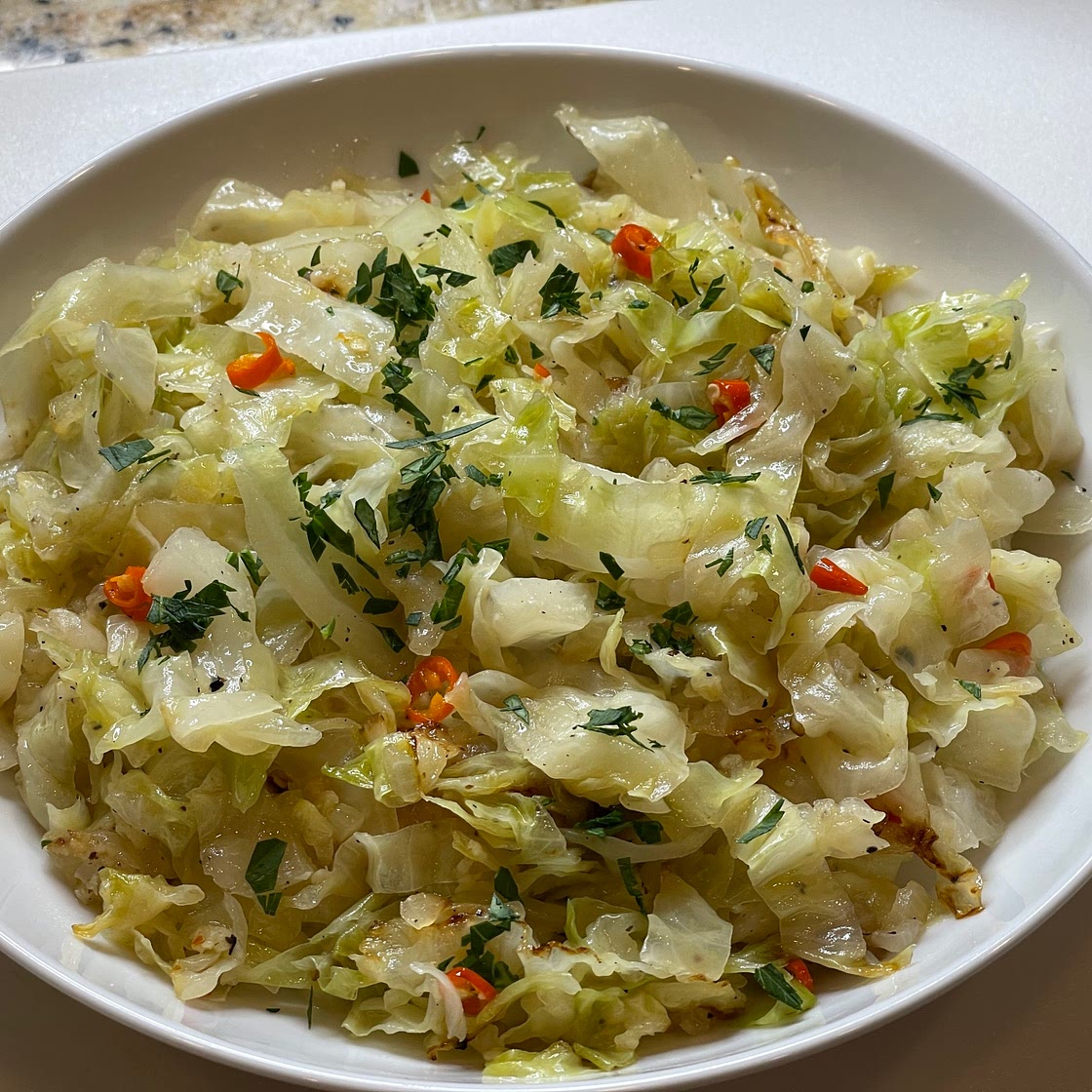 Spicy Garlic Butter Cabbage