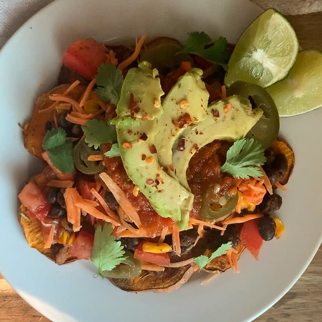 Loaded Sweet Potato Nachos 
