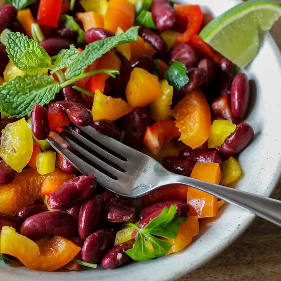Salade haricots rouges et poivrons