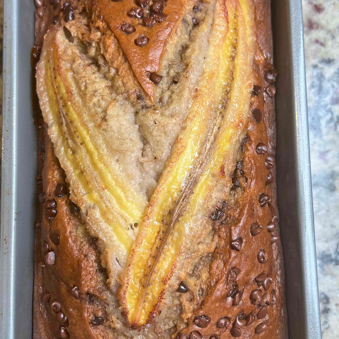 Raspberry Chocolate Chip Banana Bread 