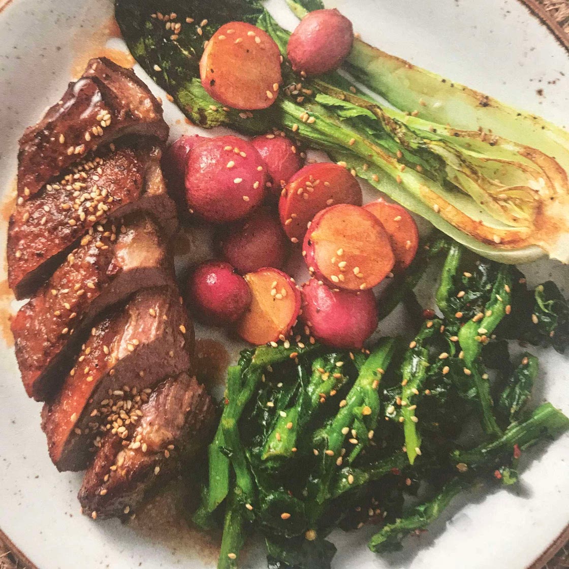 Miso butter duck breas