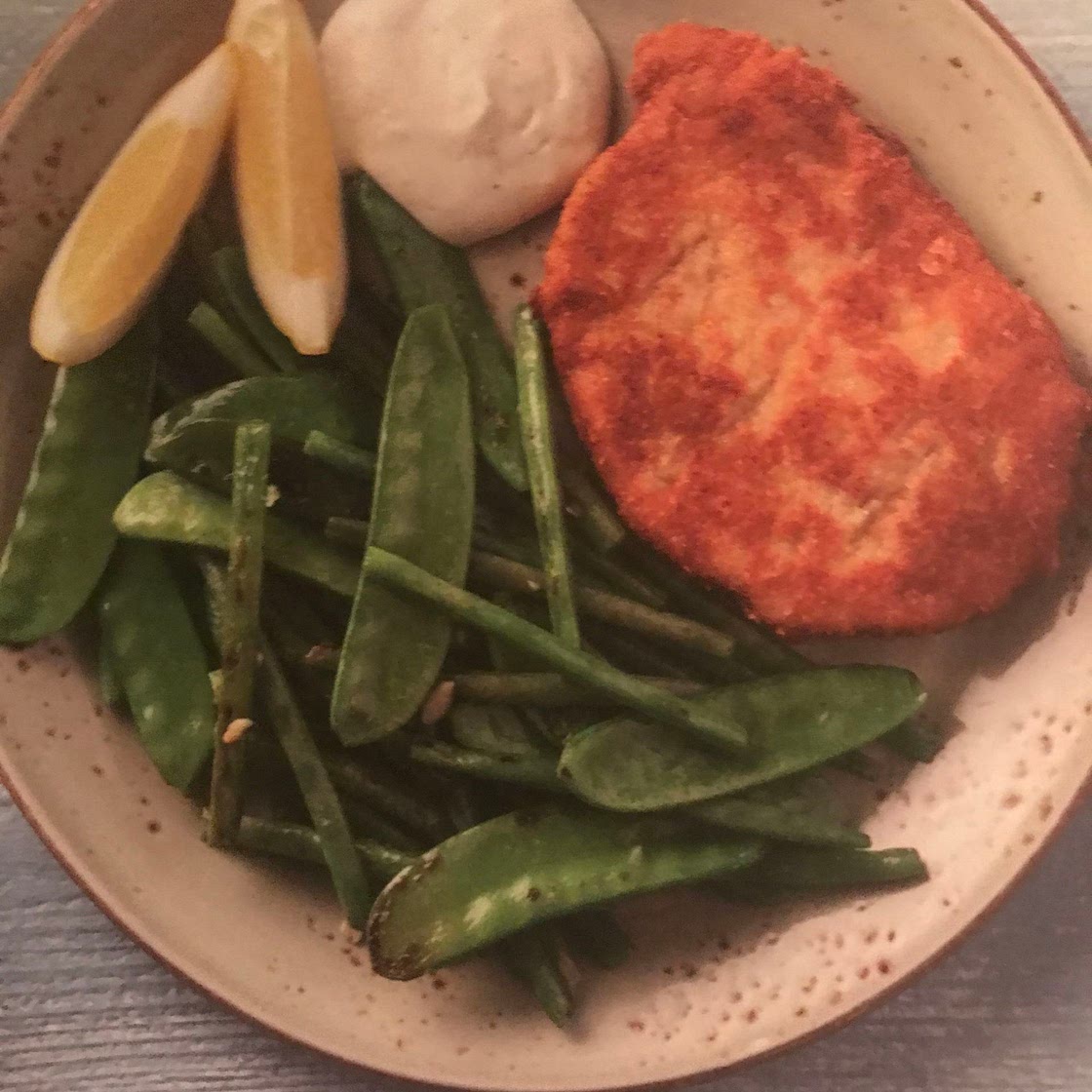Parmesan crusted pork steaks