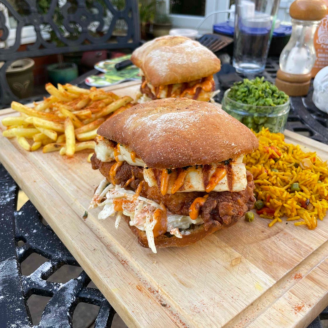 Nando’s Fried Chicken Burgers with Sides
