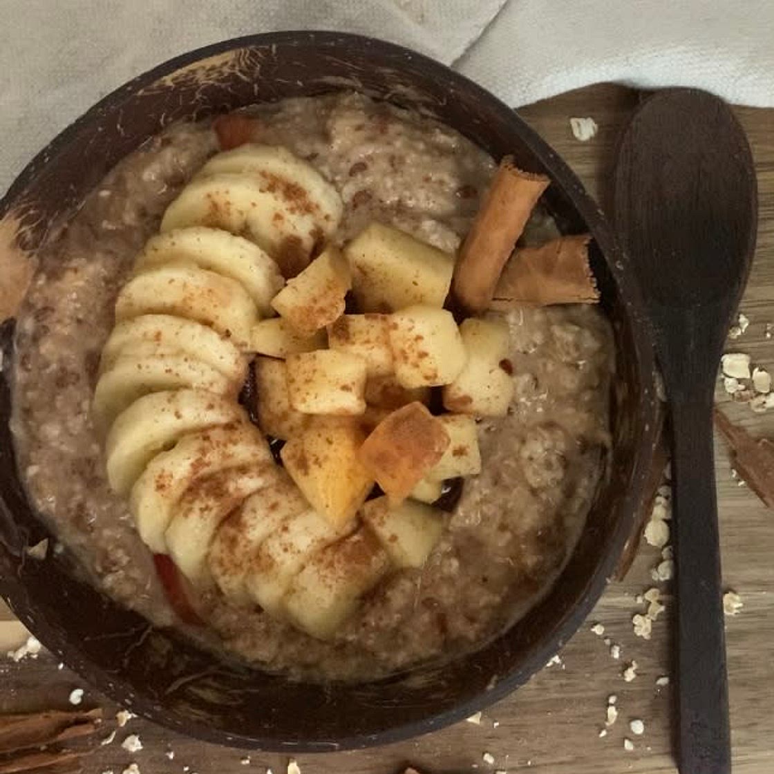 Apple Cacao Cinnamon Sugar Overnight Oats