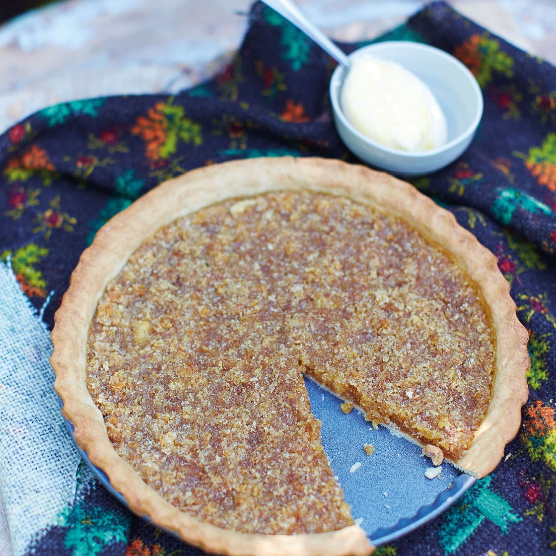 Toe-warming whisky sour treacle tart