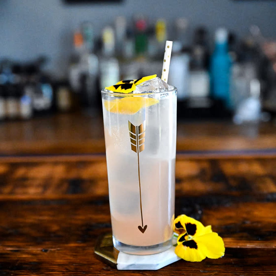 Rhubarb Collins Cocktail