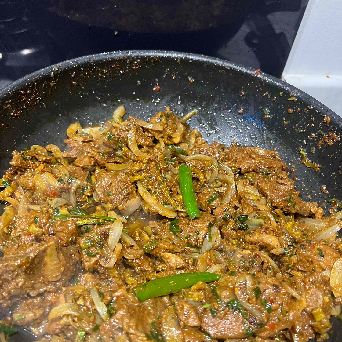 Karelay Gosht / Bitter gourd and meat curry