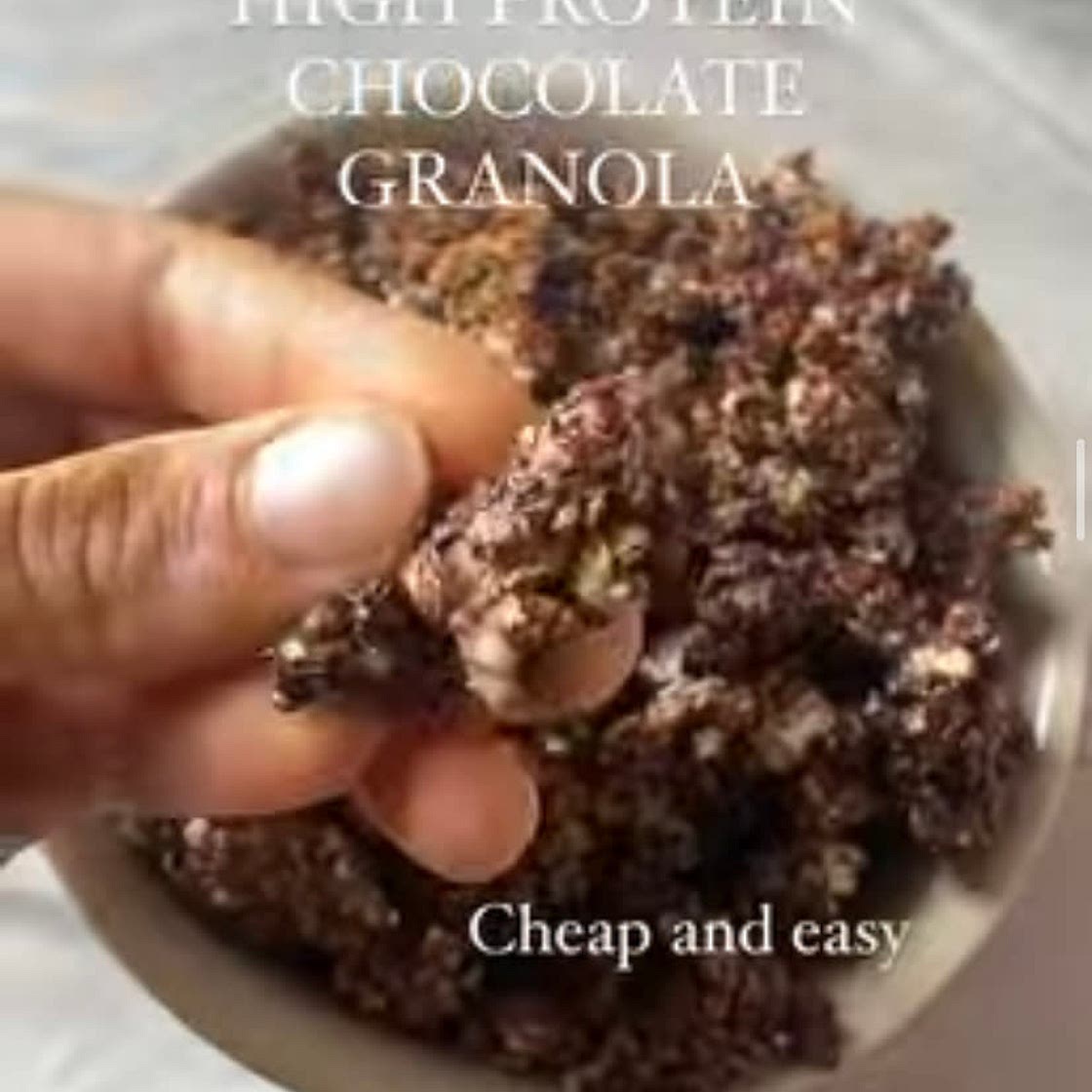 Healthy Chocolate Rice Cake Granola
