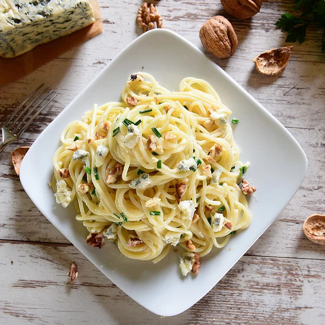 Spaghetti au roquefort