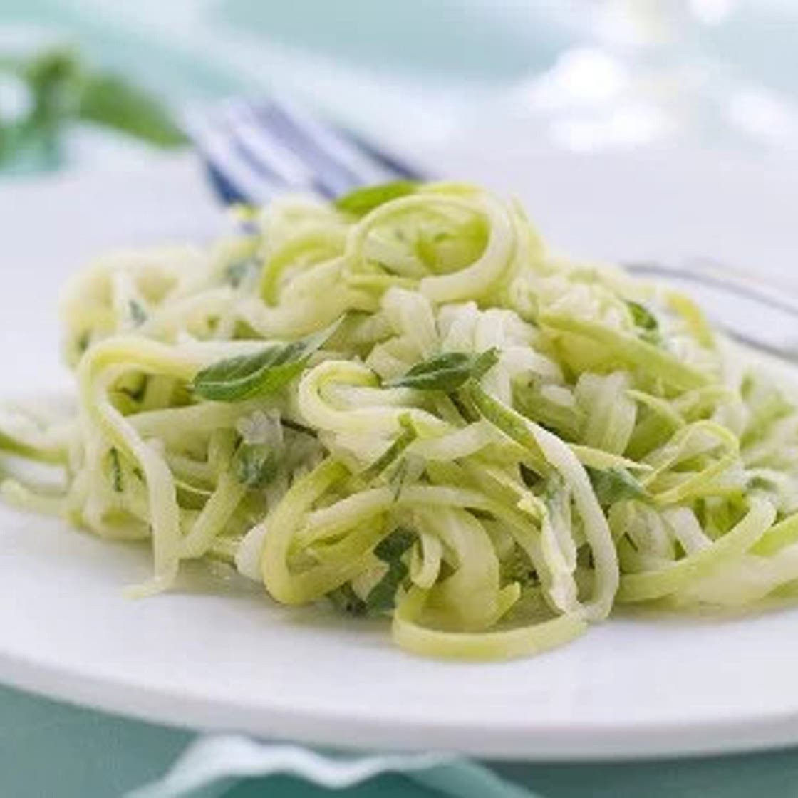 Spaghetti aux courgettes chèvre miel