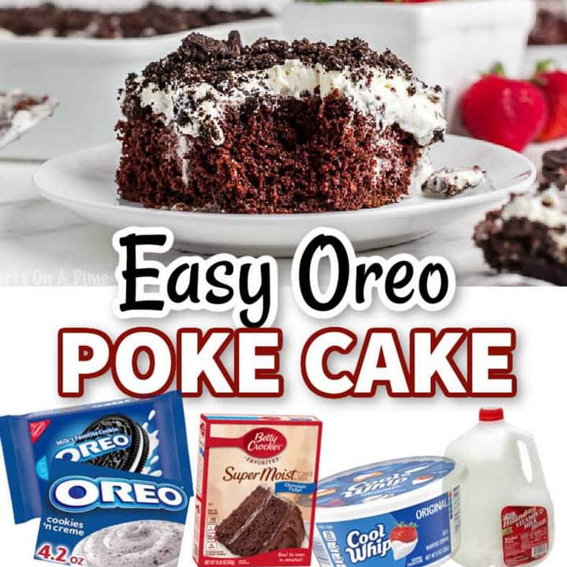 Oreo poke cake