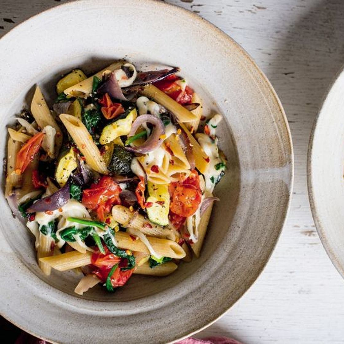 Roasted vegetable pasta with mozzarella – Michael Mosley’s Fast 800 diet