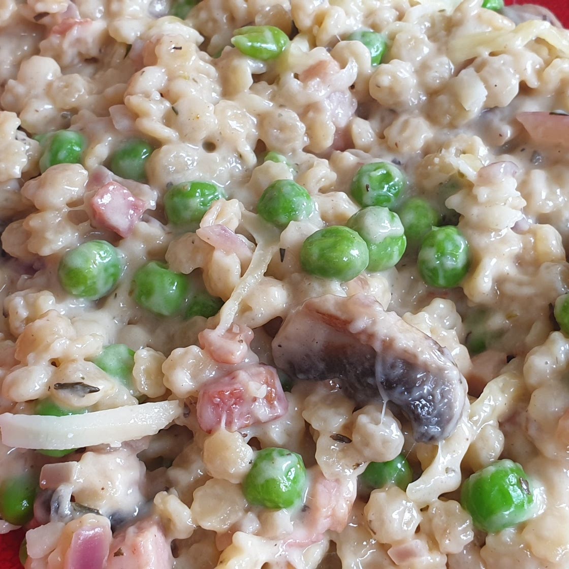 Mushroom and pancetta orzotto