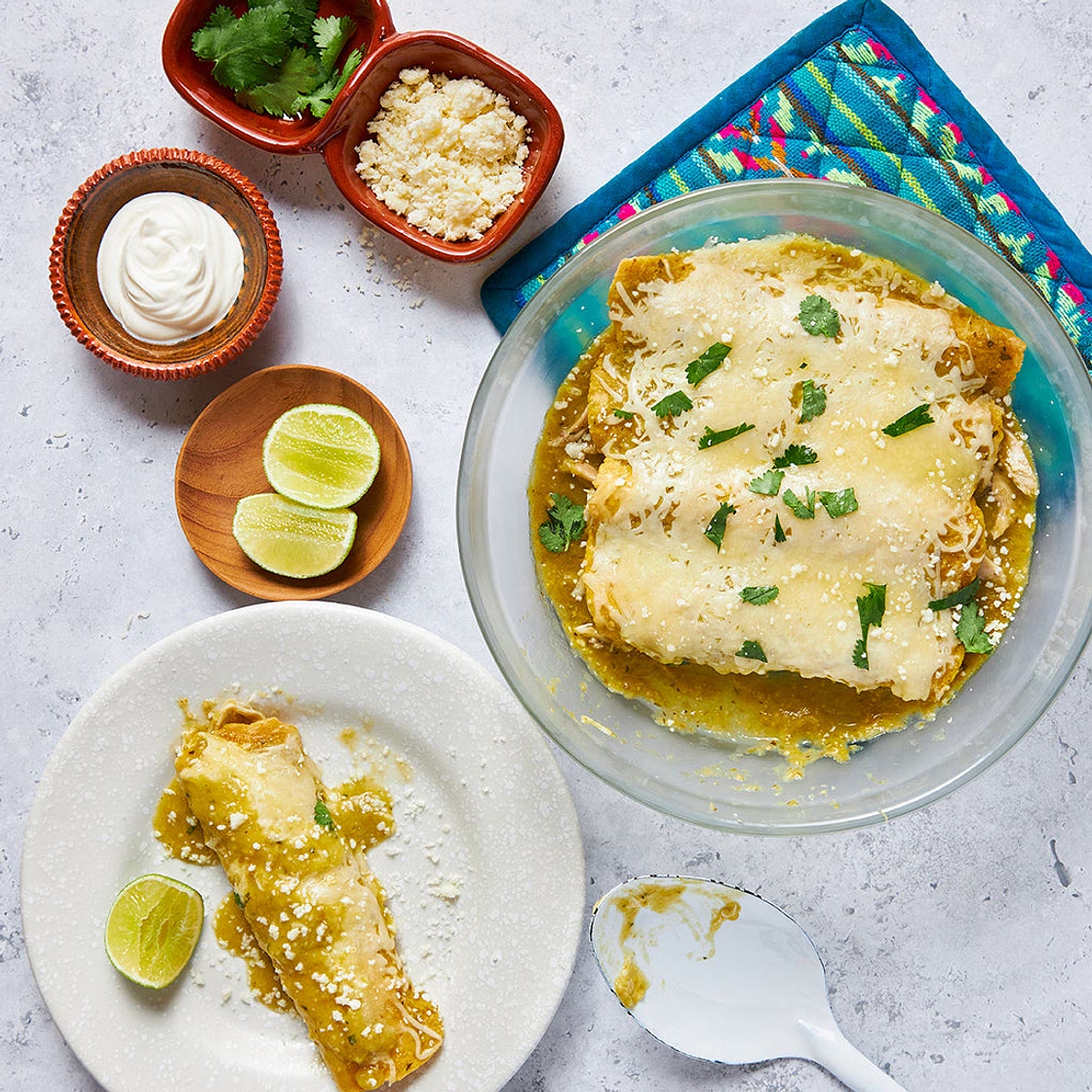 Enchiladas with Salsa Verde