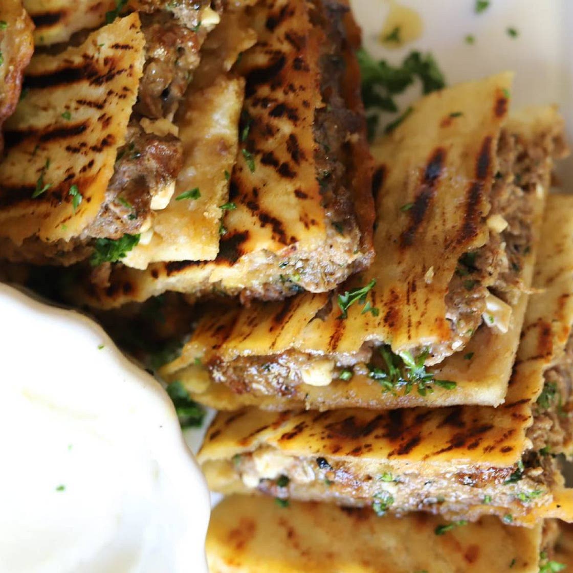 Arayes: Meat Stuffed Pita