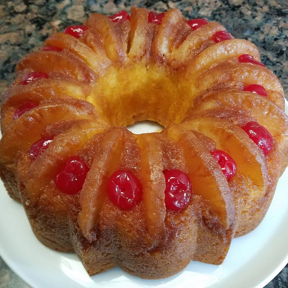 Pineapple Upside Down Bundt Cake