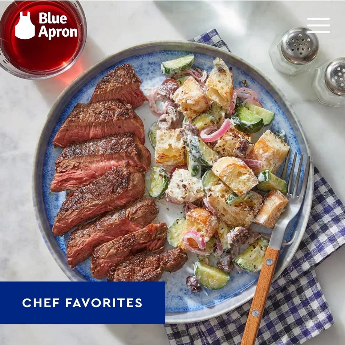 Oregano Steak & Tzatziki Panzanella