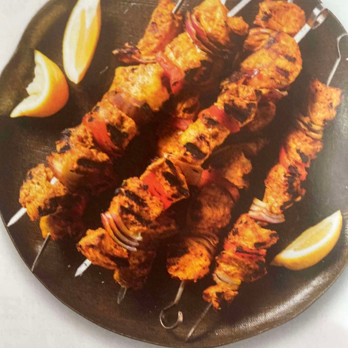 Ginger Curry Grilled Chicken Kebabs