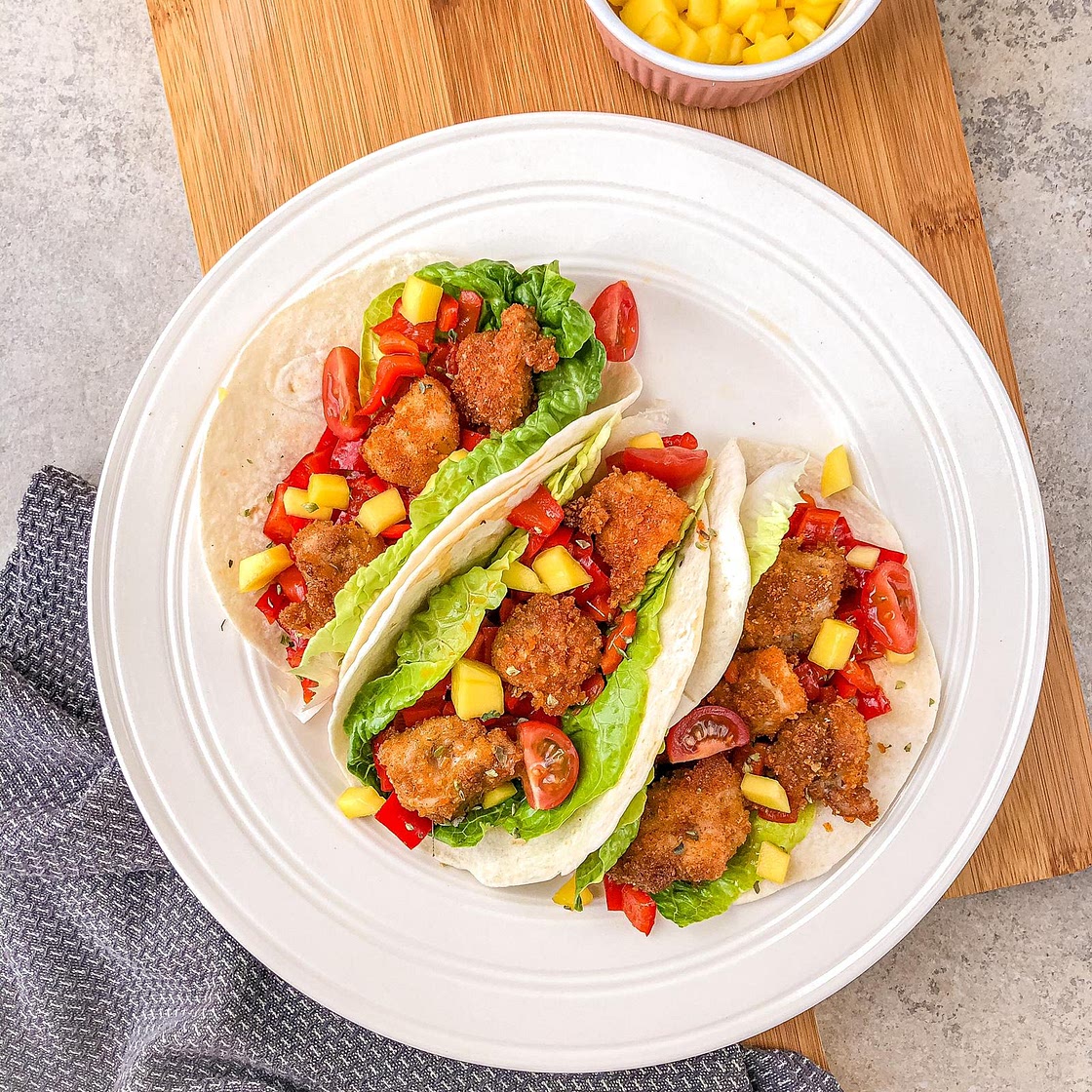 Crispy Chicken Mango Tortilla Wraps
