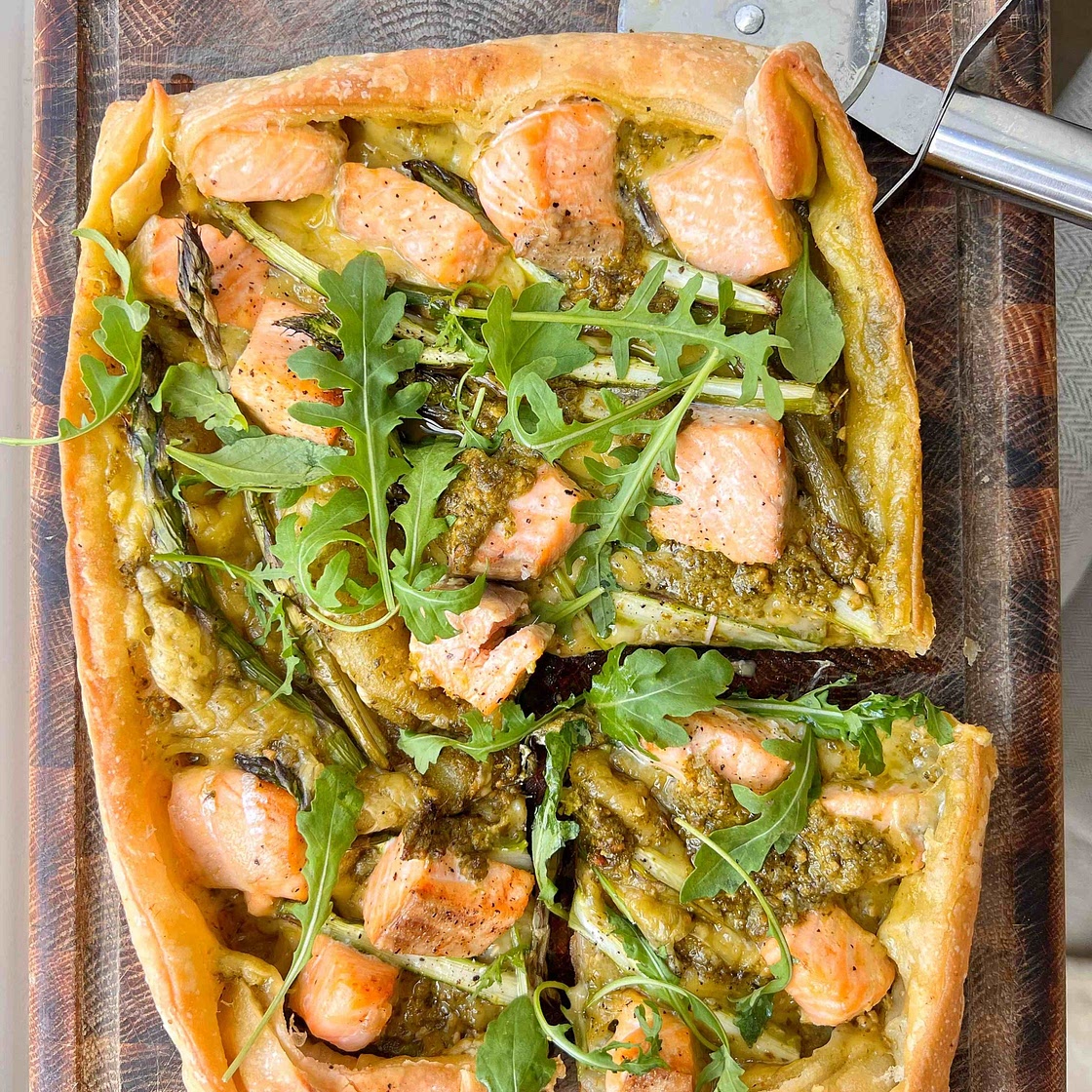 Pesto Salmon Tart