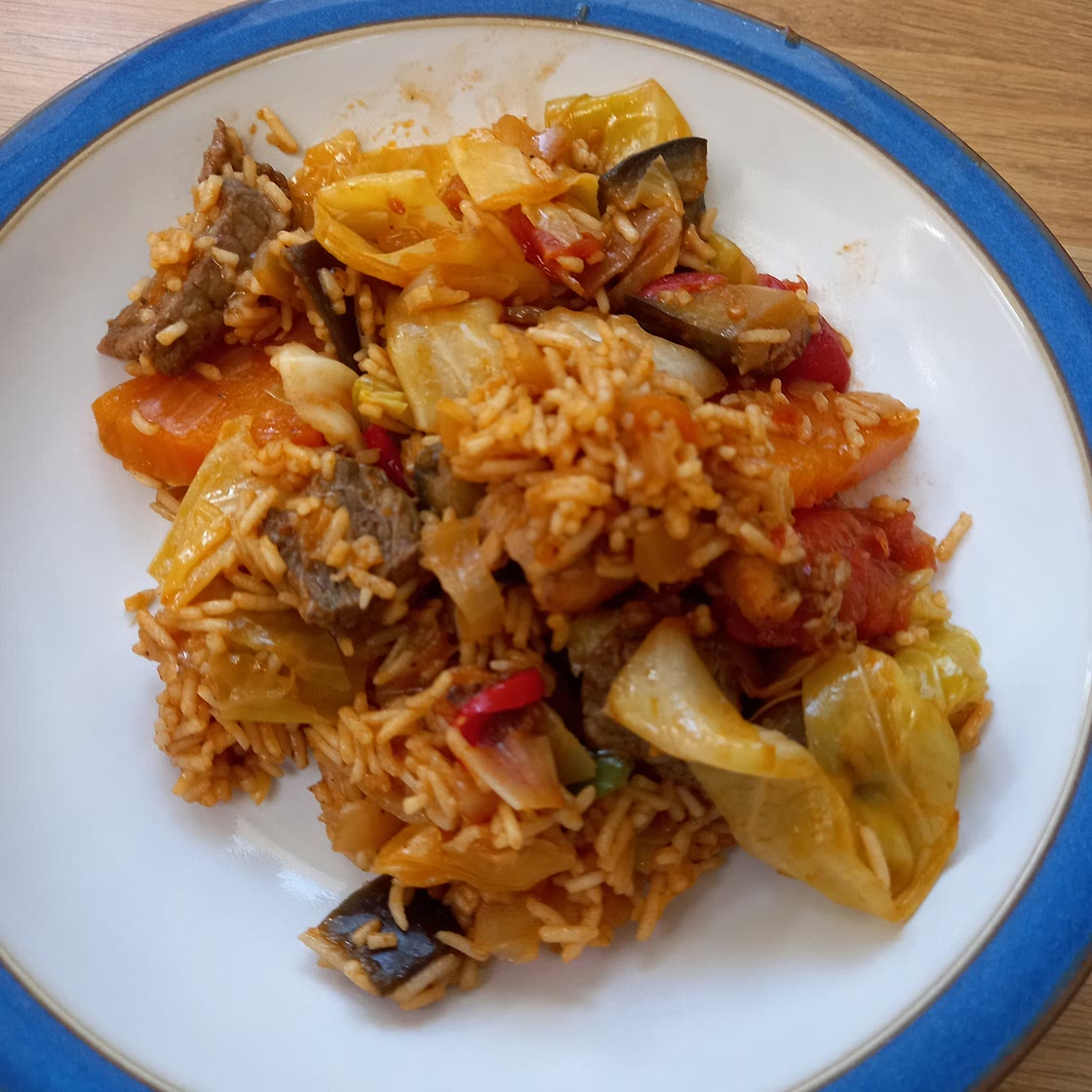 Beef and Chicken Jollof Rice