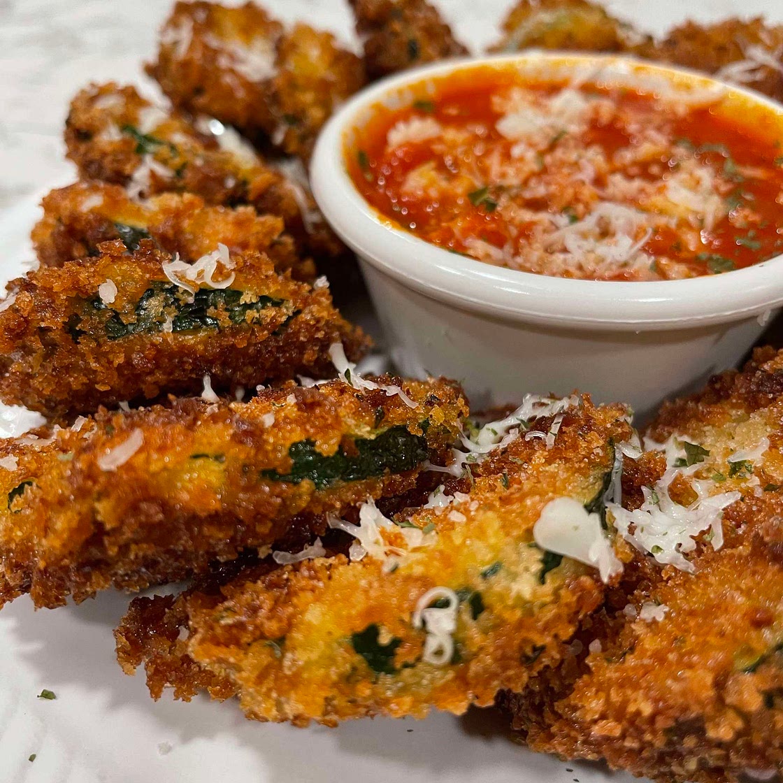 Cacio e Pepe Breaded and Fried Zucchini 