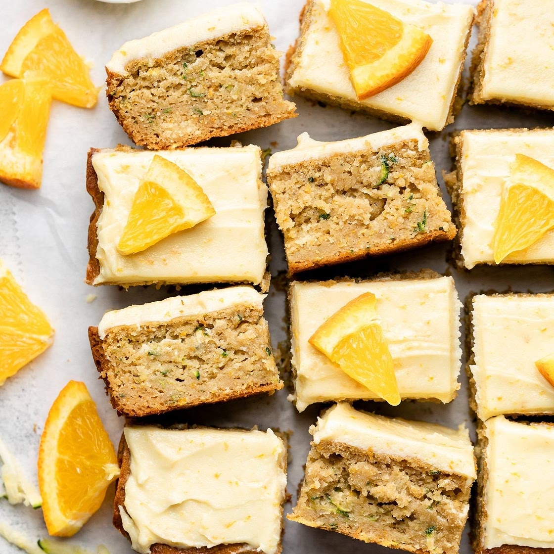 Orange Zucchini Cake with Orange Frosting