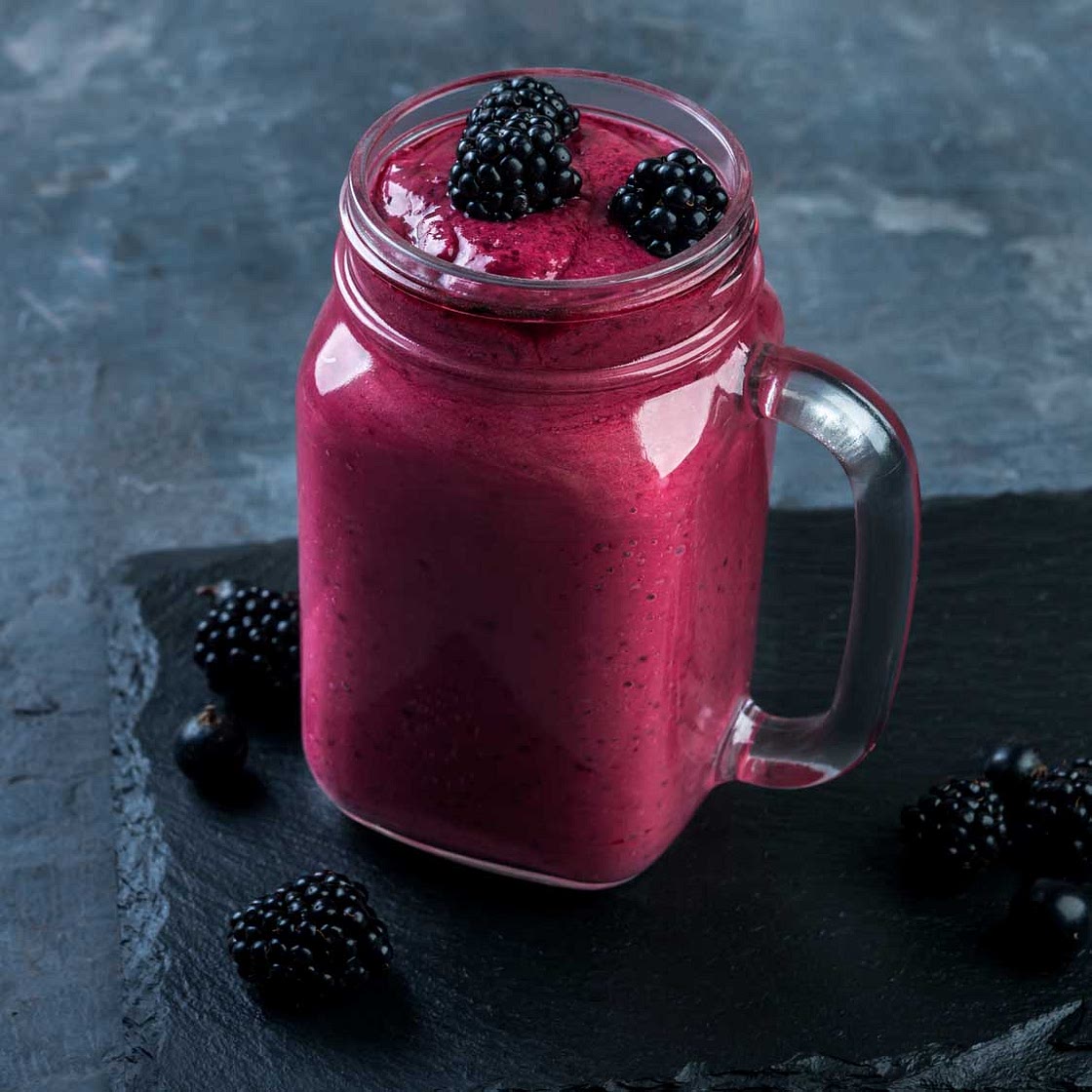Berry Smoothie with Flax - recipe from MyNetDiary