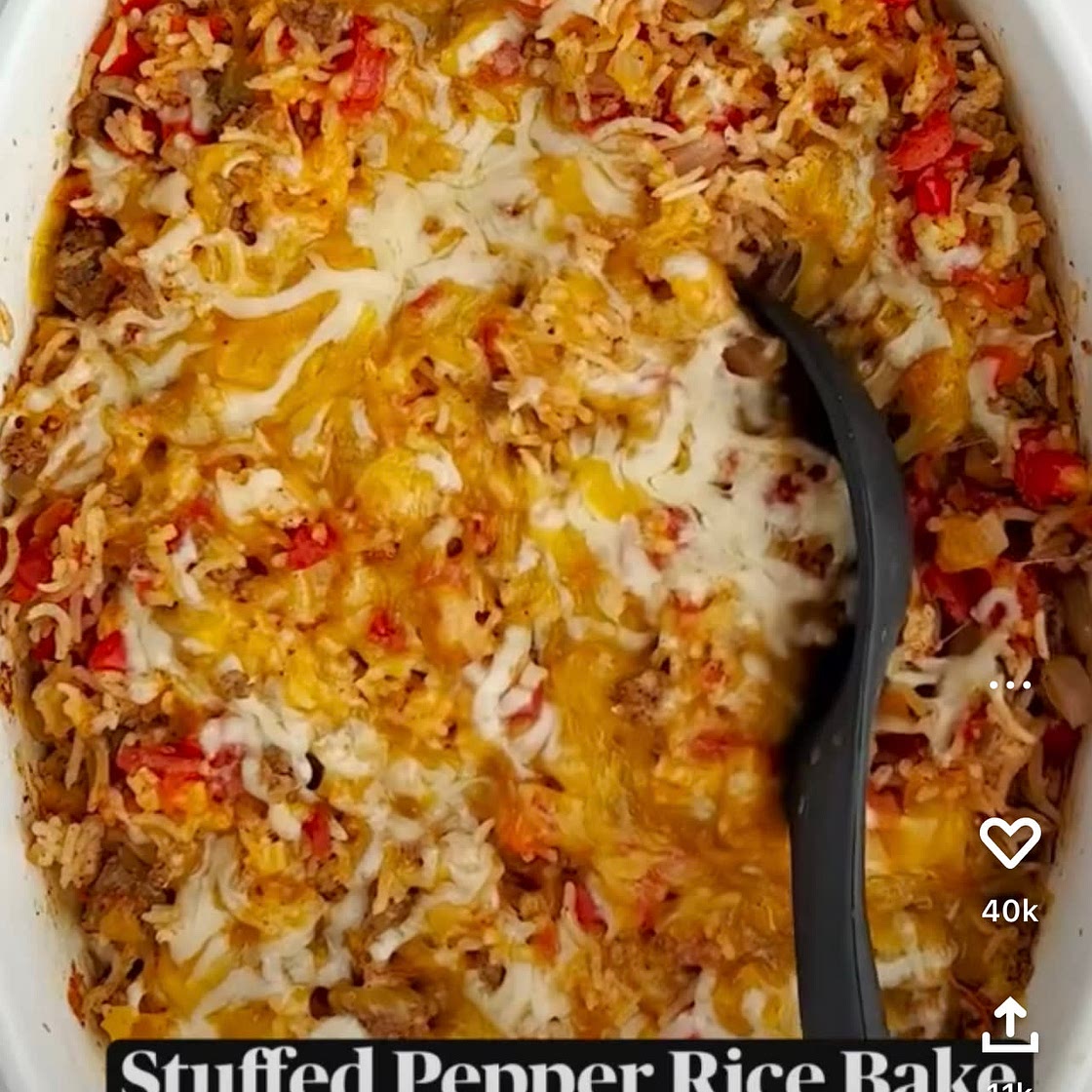Stuffed Pepper Rice Bake