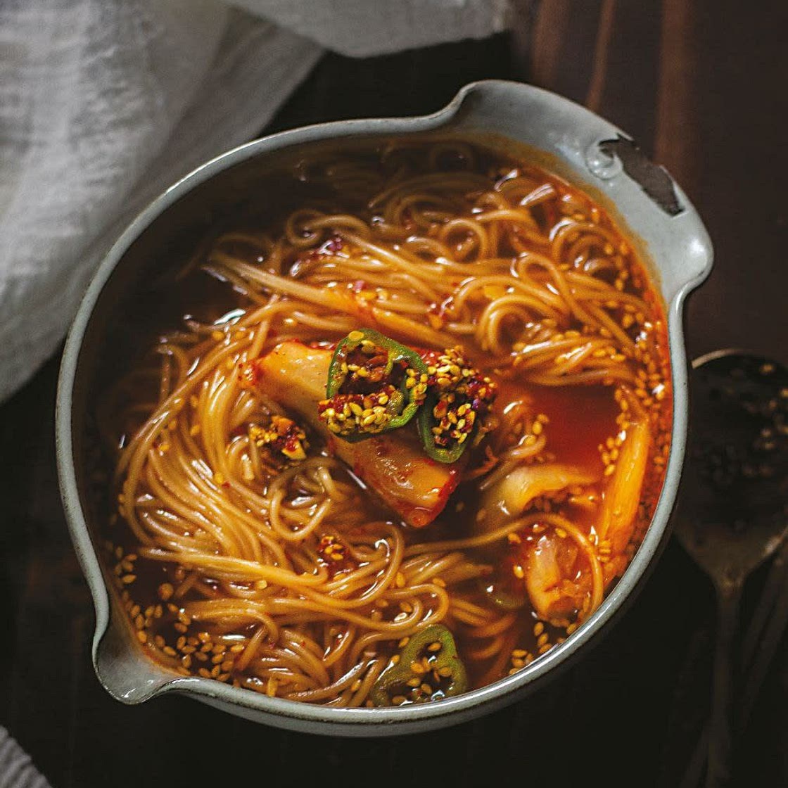 KIMCHI GUKSOO  (김치국수• Kimchi Noodles)