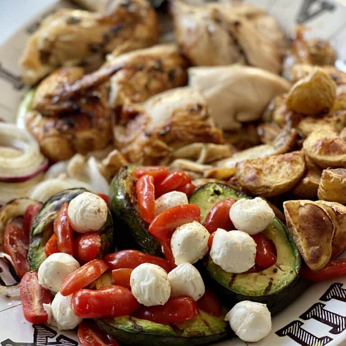 Spice Grilled Chicken with Grilled Avocado Salad - Coyote Outdoor Living
