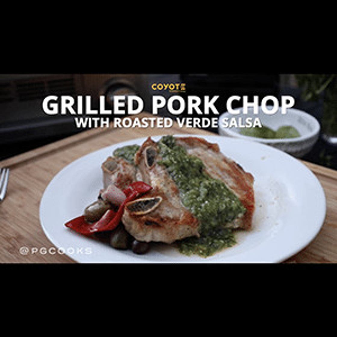Chef Paul’s Pork Chops with Salsa Verde on the Coyote Portable Grill - Coyote Outdoor Living